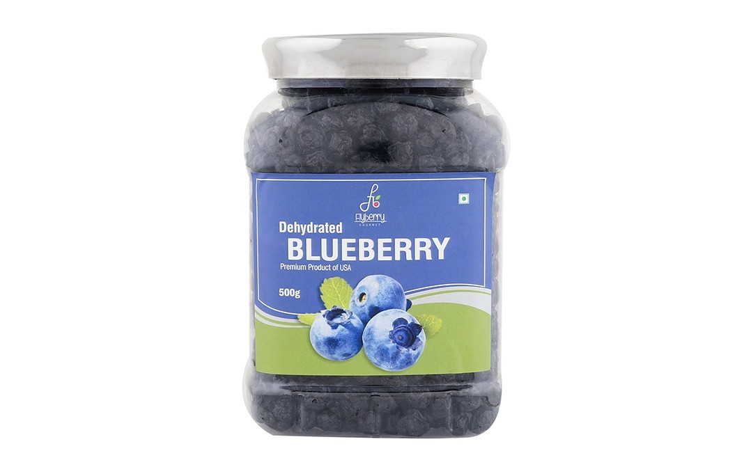 Flyberry Gourmet Dehydrted Blueberry    Plastic Jar  500 grams